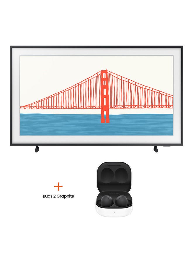 50-Inch The Frame Art Mode 4K Smart TV (2021) + Buds 2 QA50LS03A+177 Black