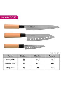 Fissman Set Of 3 Non Stick Katana Knifes Brown/Silver 32.5cm  - Image 2