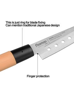 Fissman Set Of 3 Non Stick Katana Knifes Brown/Silver 32.5cm  - Image 3