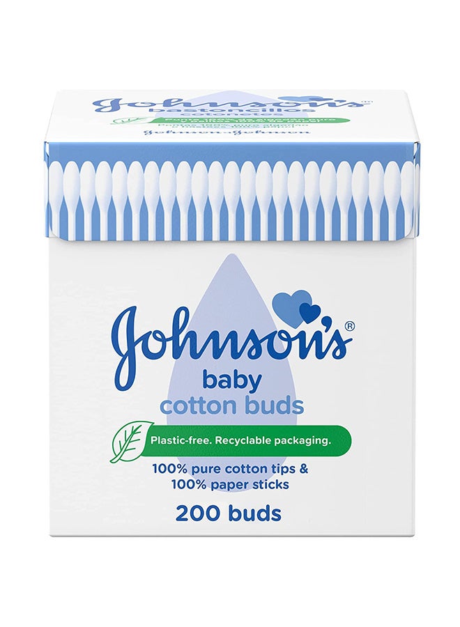 Johnson's 800-Piece Baby Cotton Buds (4 packs of 200) - Image 1