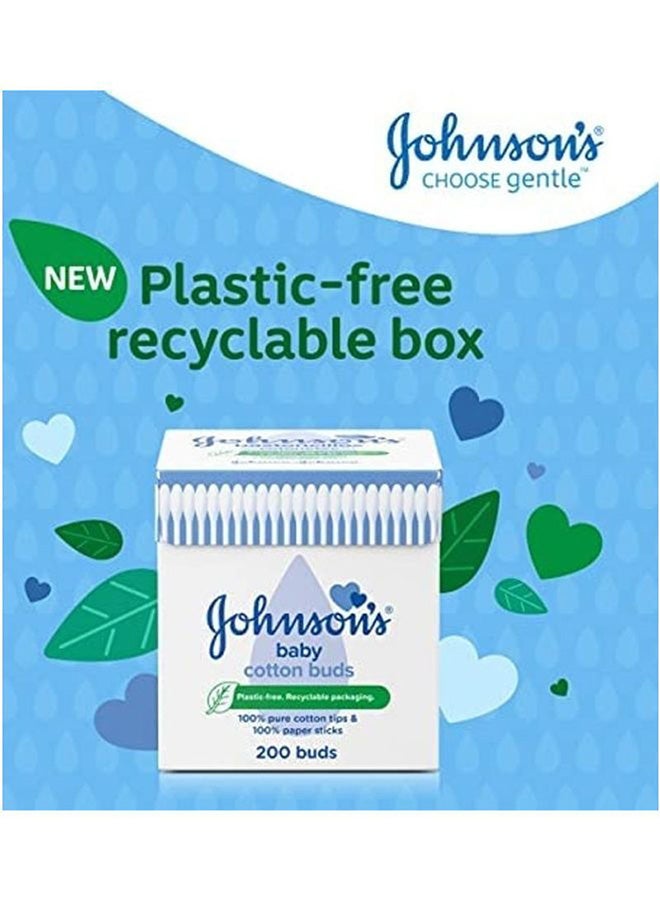 Johnson's 800-Piece Baby Cotton Buds (4 packs of 200) - Image 2