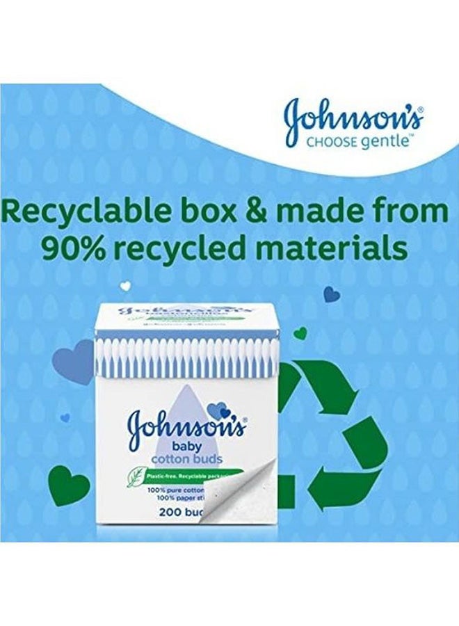 Johnson's 800-Piece Baby Cotton Buds (4 packs of 200) - Image 4