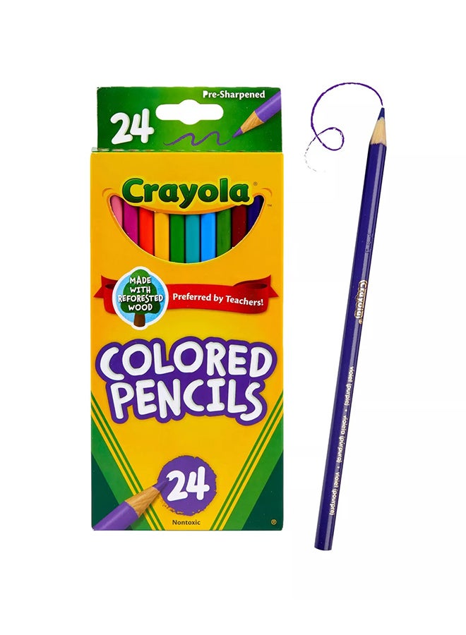 كرايولا أقلام رصاص ملونة مكونة من 24 قطعة - Image 2