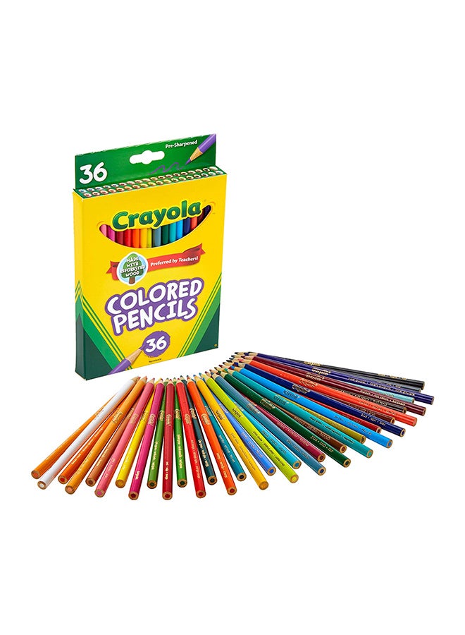 كرايولا أقلام رصاص ملونة مشحذ مسبقًا مكونة من 36 قطعة - مصنوعة من الخشب المعاد تشجيره - متعددة الألوان - Image 3