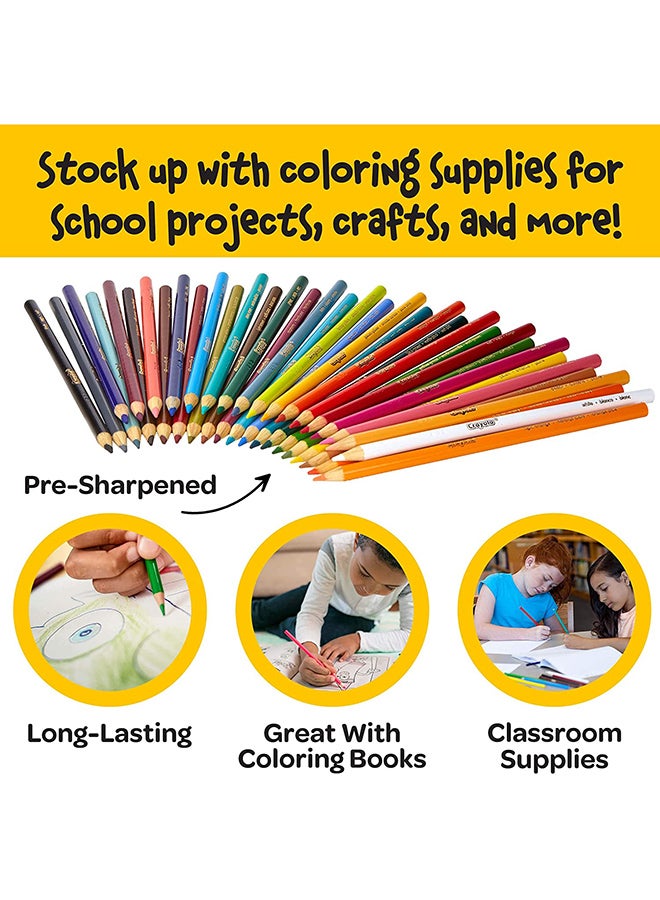 كرايولا أقلام رصاص ملونة مشحذ مسبقًا مكونة من 36 قطعة - مصنوعة من الخشب المعاد تشجيره - متعددة الألوان - Image 5
