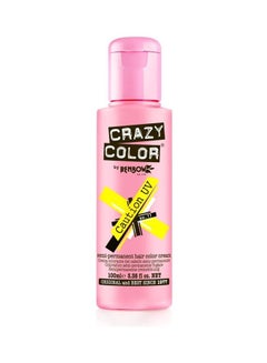 Crazy Color Hair Color 77 Yellow Caution UV 100ml  - Image 1
