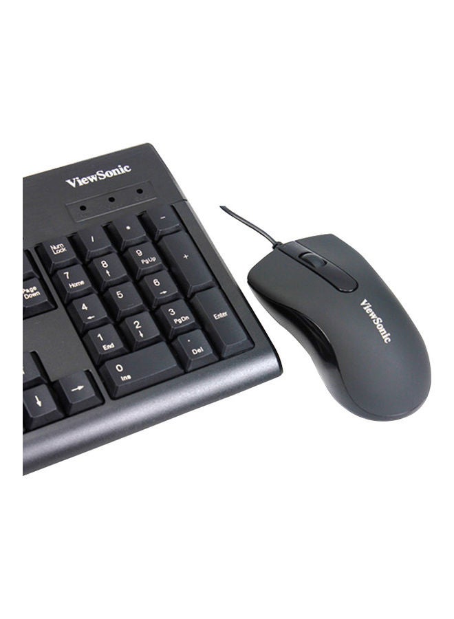 فيوسونيك - مجموعة ماوس ولوحة مفاتيح USB لون أسود. - Image 1