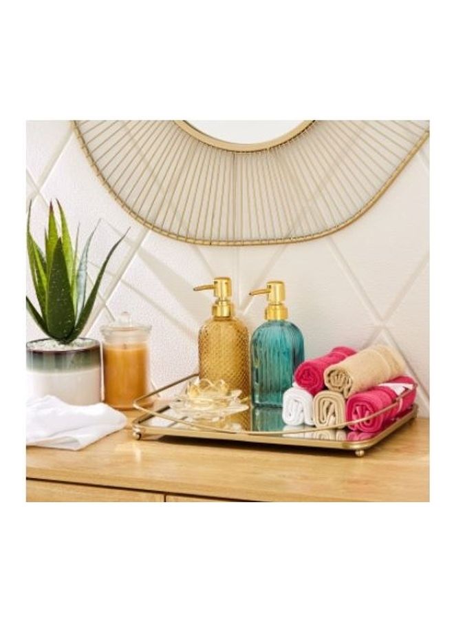 Generic - Vega Glass Soap Dispenser Yellow 8.1 x 12.5cm - Image 1