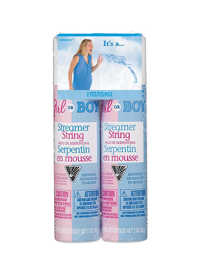 Amscan 2-piece Girl or Boy Gender Streamer String 2oz Party Accessories Party Supplies