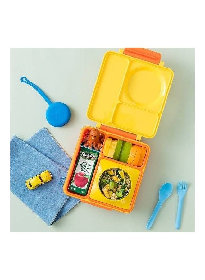 Omielife Kids Bento Box With Insulated Thermos Yellow/Orange 21.59x19.05x7.62cm - Image 4