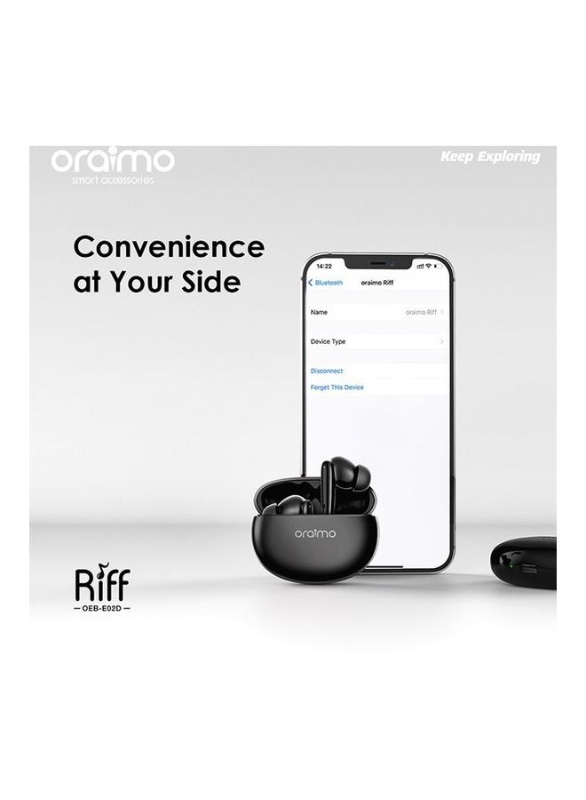 Oraimo - TWS Riff OEB-E02D Bluetooth 5.0 Earbuds Built-in Mic and Stereo Bass Sound Red - Image 1