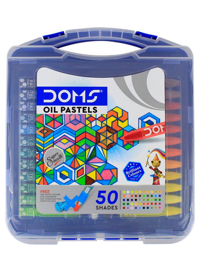 DOMS 50 Colour Hexagonal Oil Pastels Multicolour - Image 1