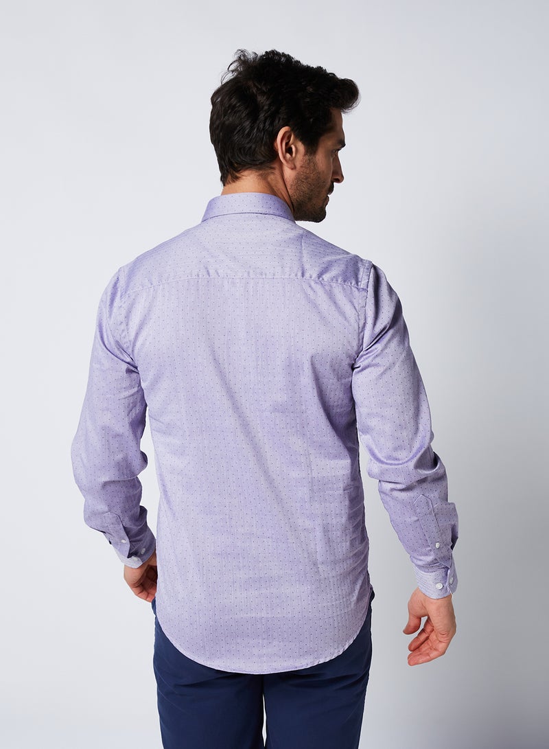 QUWA Formal Slim Fit Shirt Purple - Image 2