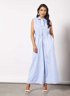 7EVENTY3 Striped Jumpsuit and Jacket Set Blue  - Image 5