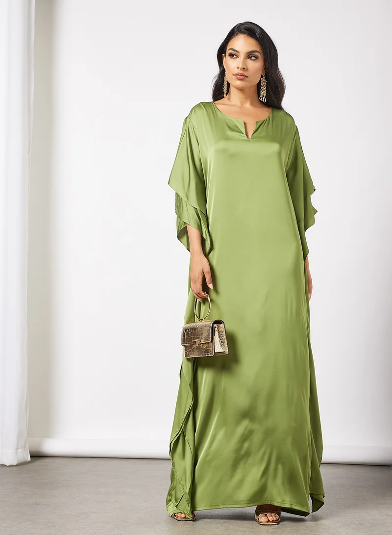 RVVIVA Layered Sleeve Kaftan Dark Perico