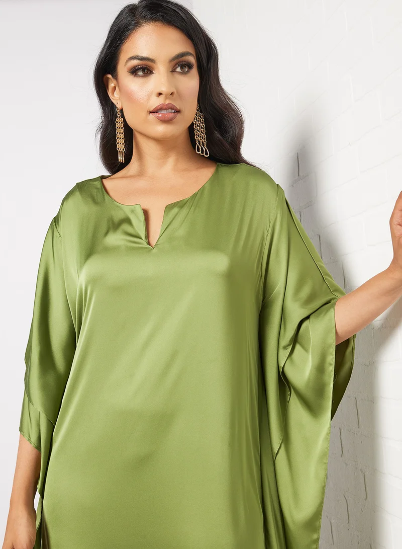 RVVIVA Layered Sleeve Kaftan Dark Perico