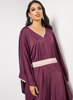 RVVIVA Tie-Up Waist Kaftan Dark Amethyst  - Image 3