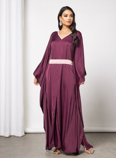 RVVIVA Tie-Up Waist Kaftan Dark Amethyst  - Image 4