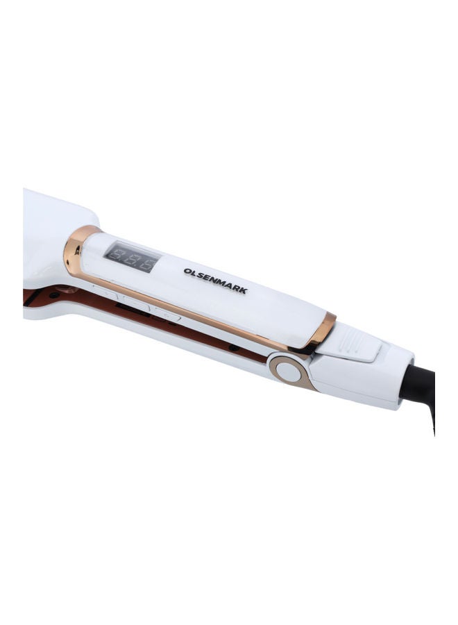 Olsenmark Digital Display Wide Plate Hair Straightener White/Gold 0.71kg  - Image 4