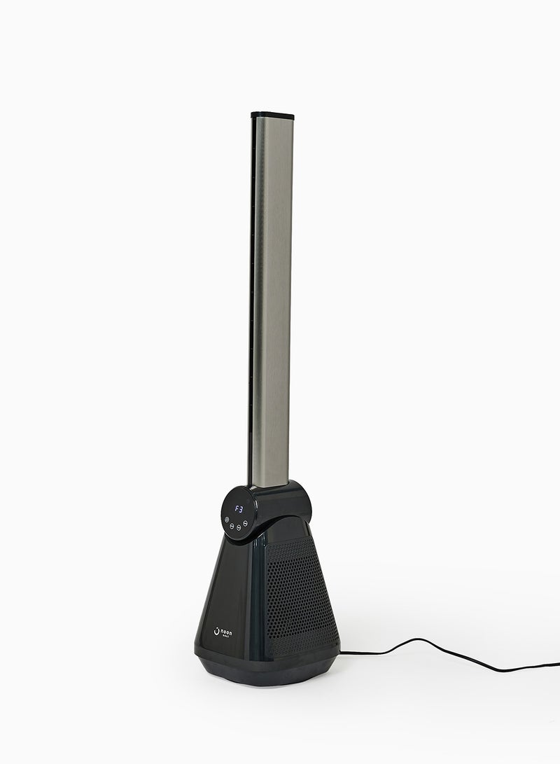 Noon East - Digital Electric Bladeless Fan With Touch Display With Remote Controller Leafless Fan- 50 W 108 Cm DRTF-2006Y Black - Image 1
