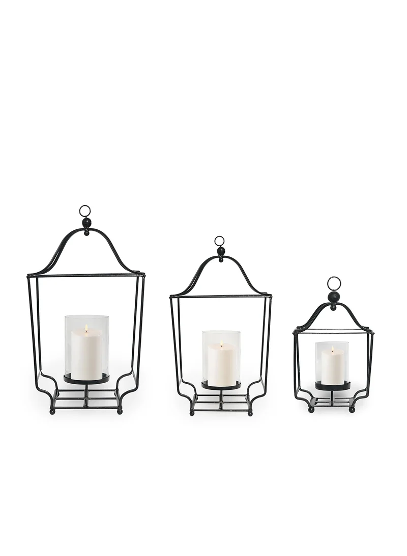 ebb & flow Modern Ideal Design Handmade Lantern Unique Luxury Quality Scents For The Perfect Stylish Home Black 10X9X27cm