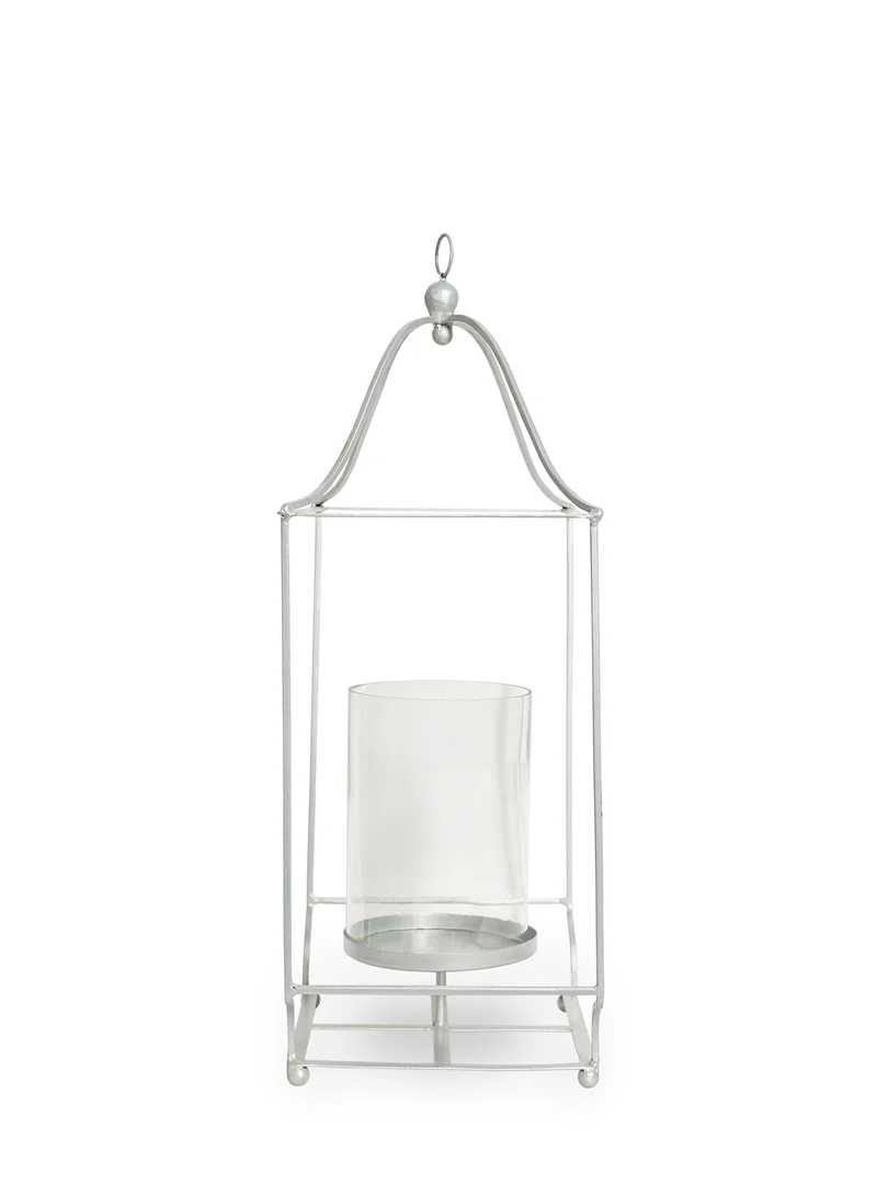 ebb & flow Modern Ideal Design Handmade Lantern  Unique Luxury Quality Scents For The Perfect Stylish Home Silver 10X9X27cm
