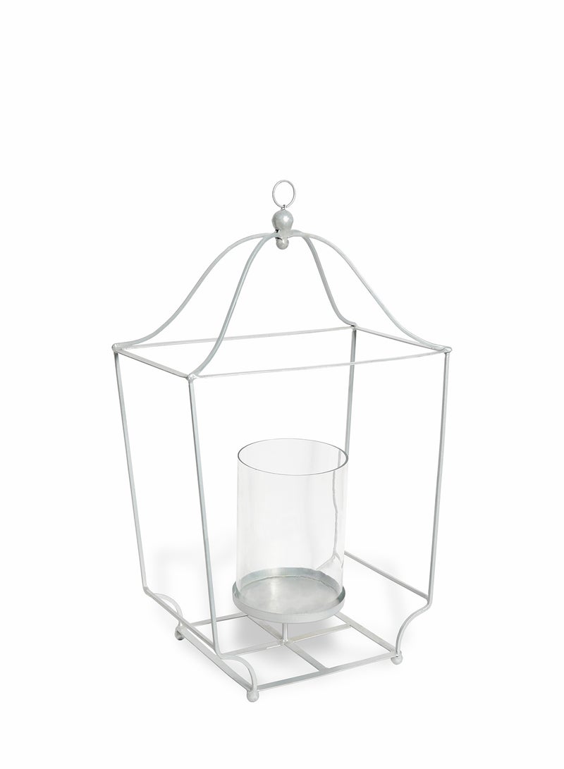 ebb & flow Ideal Design Ramadan Handmade Candle Lantern Unique Luxury Quality Scents For The Perfect Stylish Home Silver 14.83X13.83X40cm  - Image 3