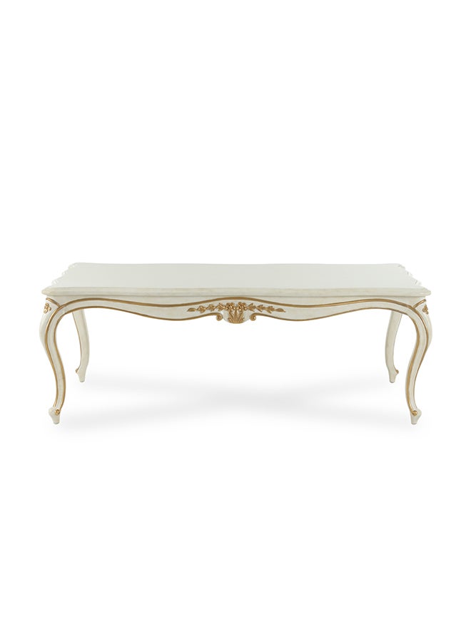 homes r us Luxury Collection Rosy Coffee Table Gold/White