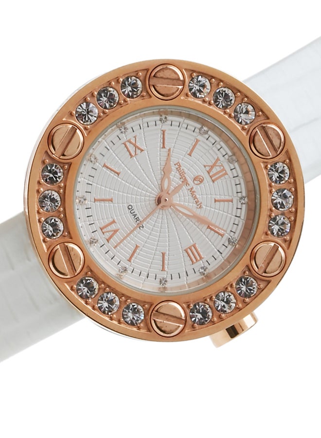 Philippe Moraly of Switzerland Women's Analog Watch LS1156RWW - 32 mm - White - Image 4