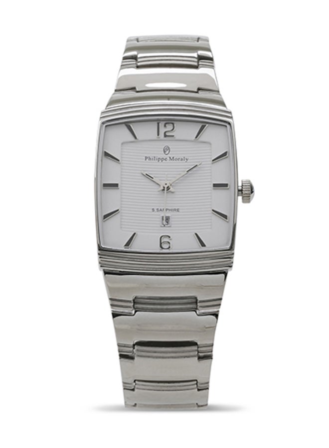 فيليب مورالي السويسرية طقم ساعة يد وقلم حبر مستطيل بعقارب طراز M1324BPV1470W women  - Image 4