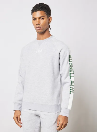 Russell Athletic Contrast Stripe Sweatshirt Grey