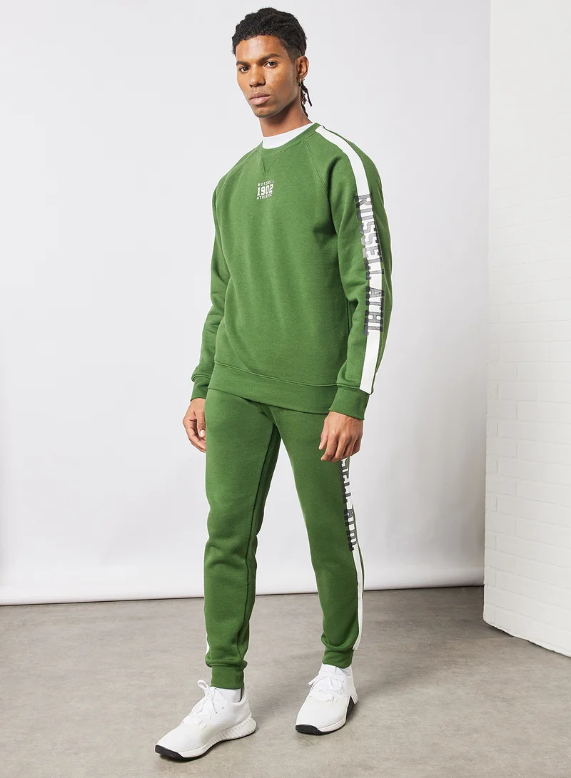 Russell Athletic Contrast Stripe Sweatshirt Green
