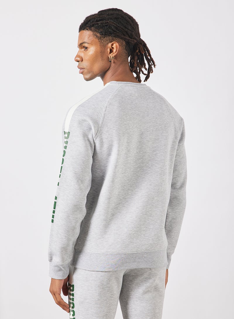 Russell Athletic - Contrast Stripe Sweatshirt Grey - Image 1