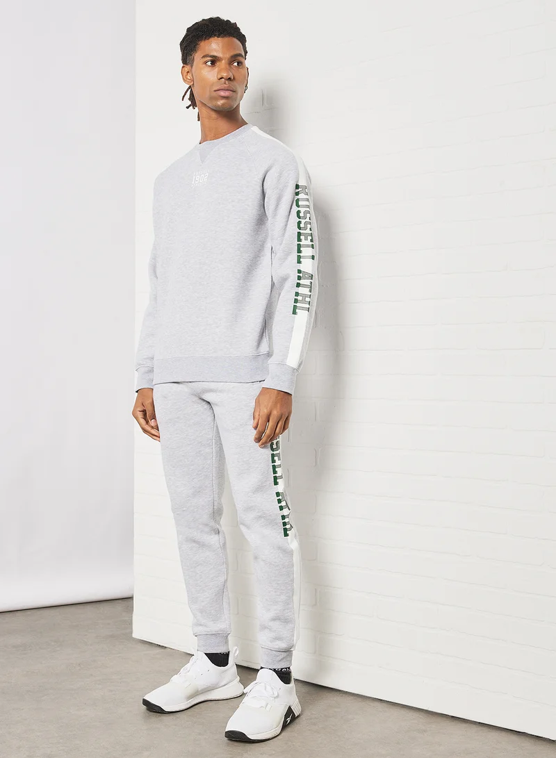 Russell Athletic Contrast Stripe Sweatshirt Grey