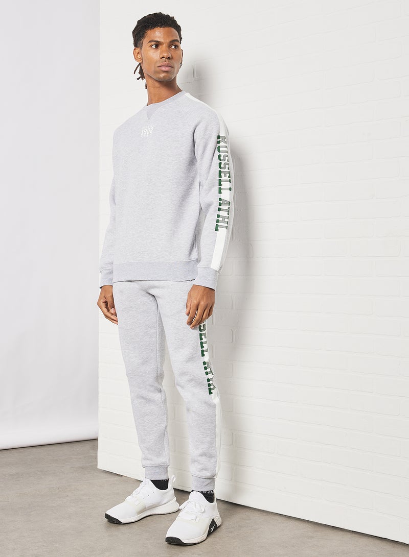 Russell Athletic - Contrast Stripe Sweatshirt Grey - Image 1