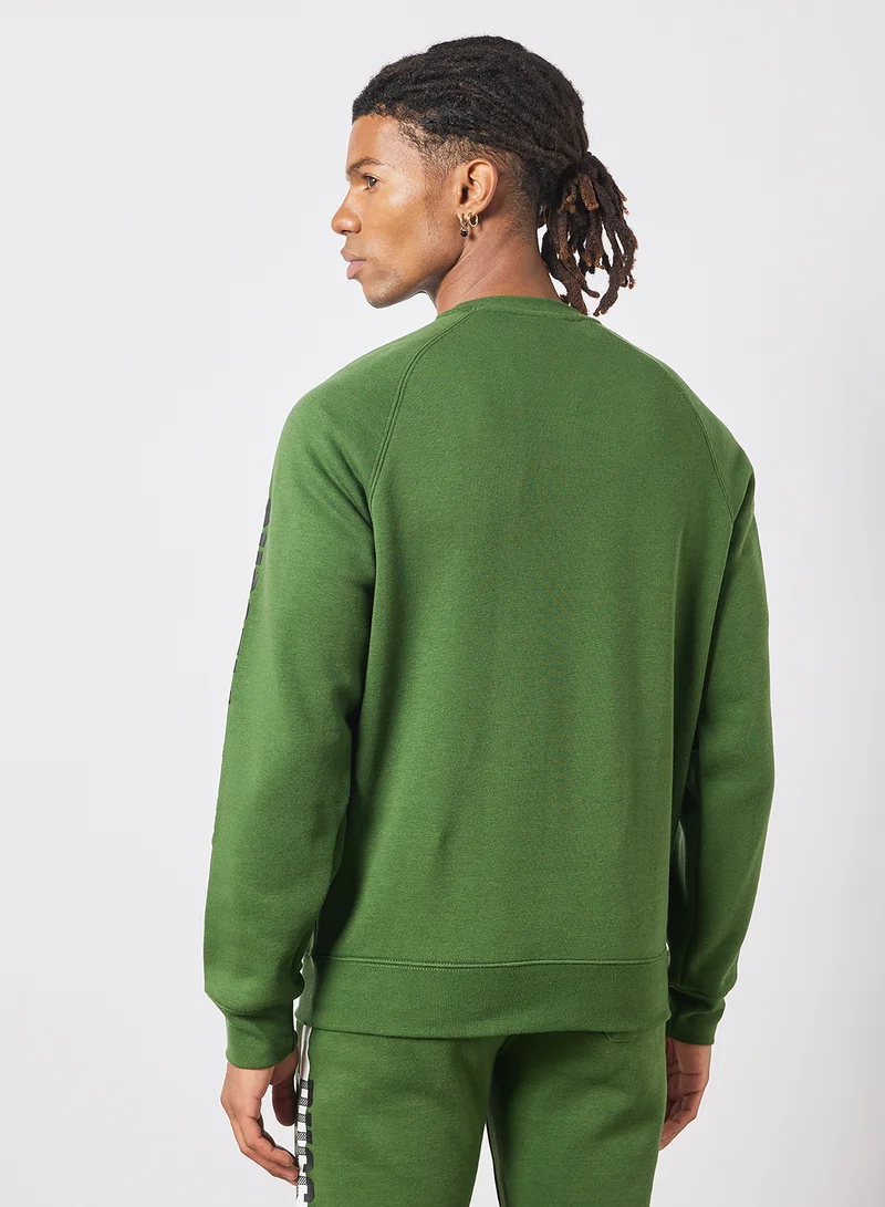 Russell Athletic Contrast Stripe Sweatshirt Green