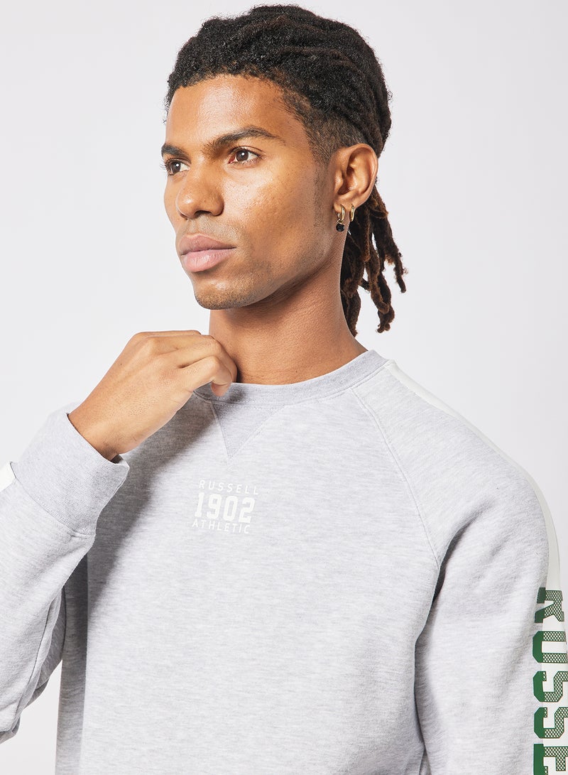 Russell Athletic - Contrast Stripe Sweatshirt Grey - Image 1