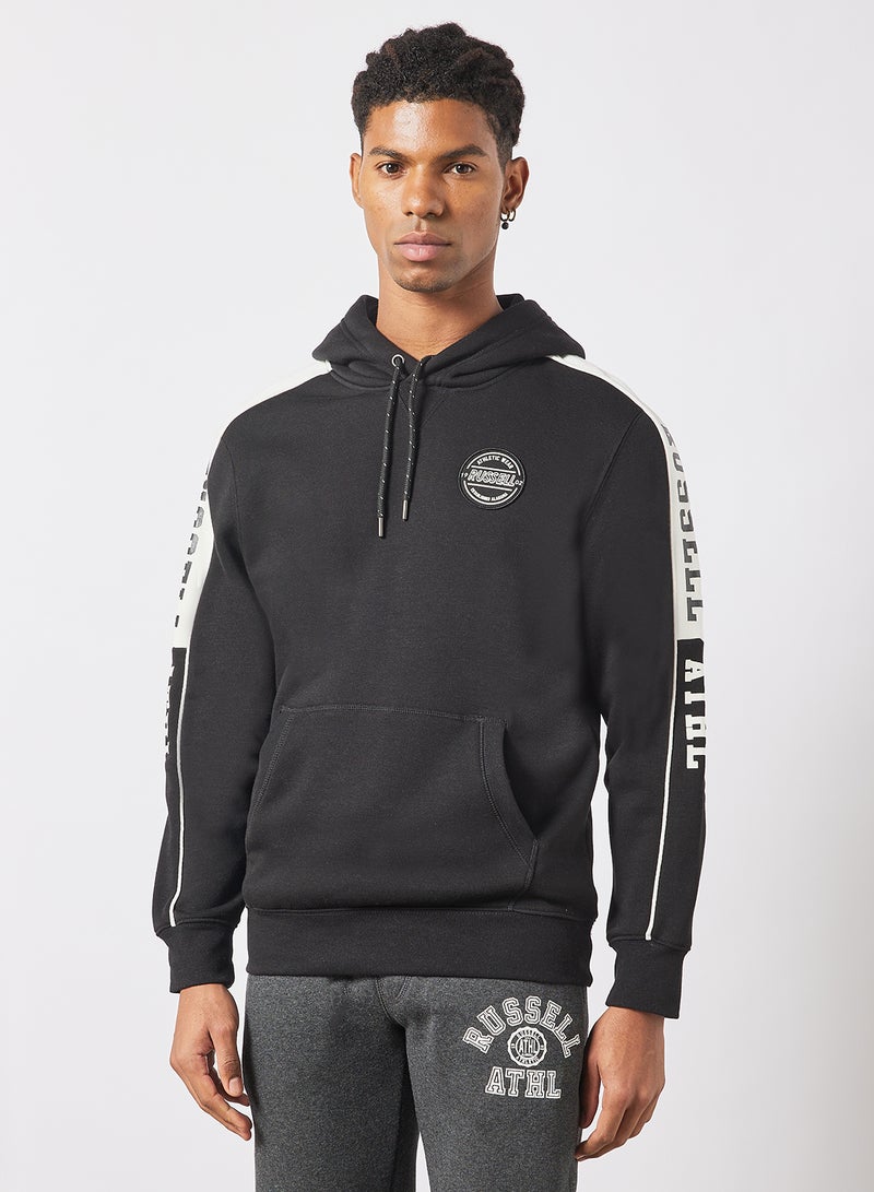 Russell Athletic - Contrast Sleeve Panel Hoodie Black - Image 1