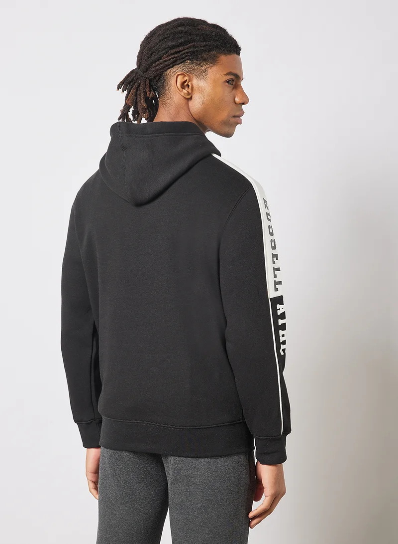 Russell Athletic Contrast Sleeve Panel Hoodie Black