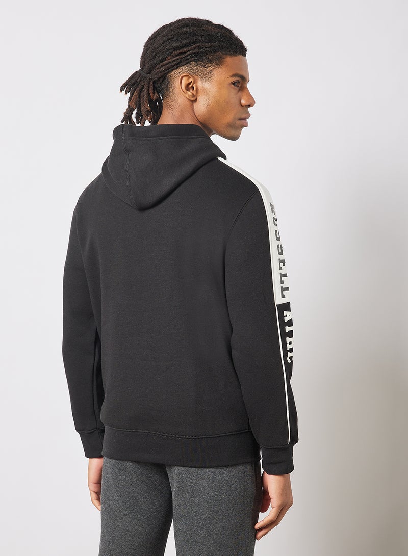 Russell Athletic - Contrast Sleeve Panel Hoodie Black - Image 1
