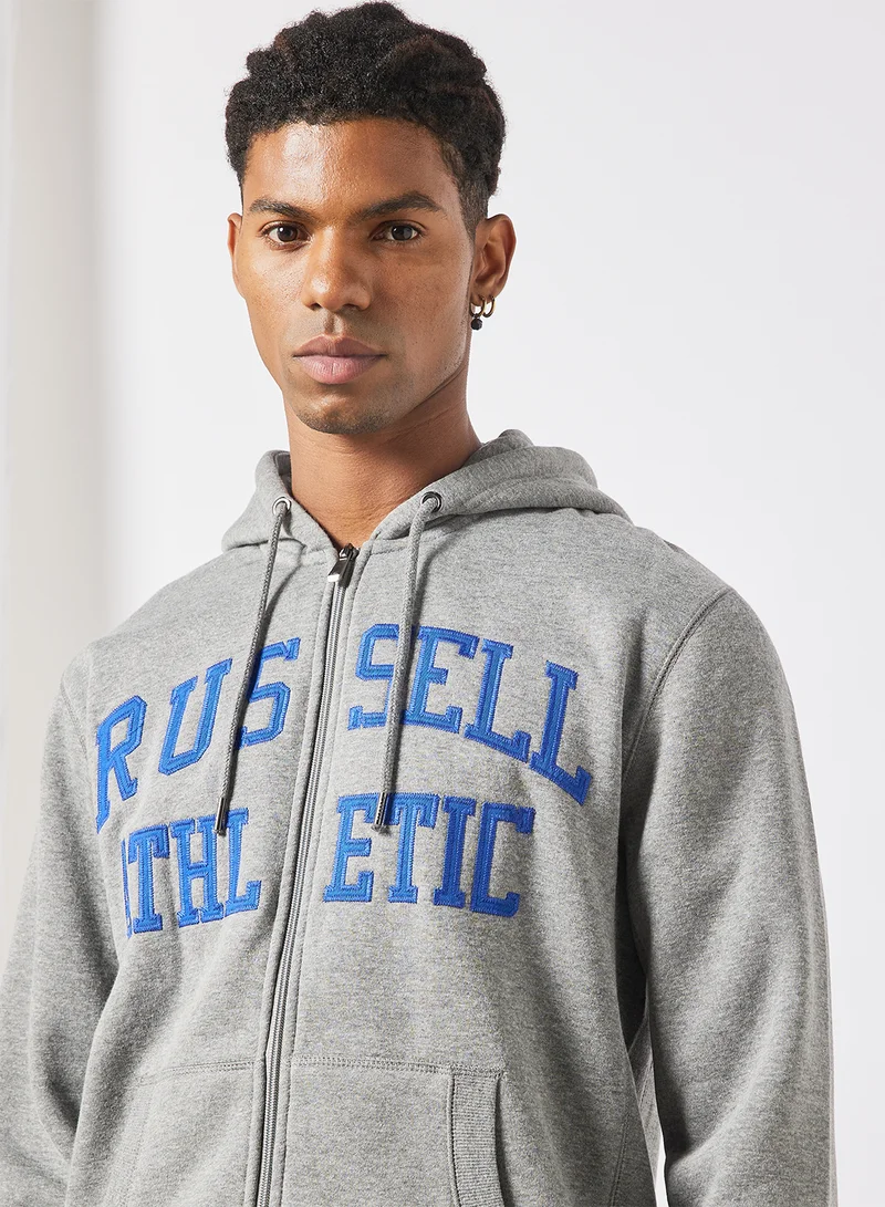 Russell Athletic Iconic-Zip Through Hoodie Grey