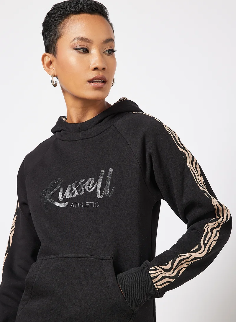 Russell Athletic Hooded Sweatshirt Dress Black