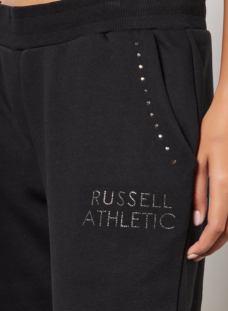 Russell Athletic - Logo Embellished Sweatpants Black - Image 1
