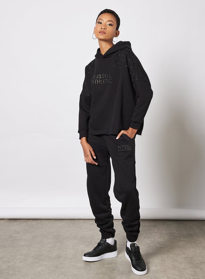 Russell Athletic - Logo Embellished Sweatpants Black - Image 1