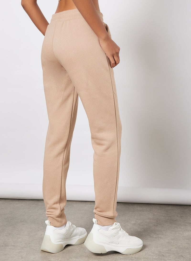 Russell Athletic - Logo Embellished Sweatpants Beige - Image 1