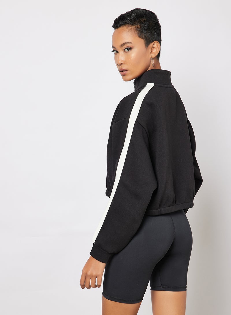 Russell Athletic - Half Zip Sweatshirt Black - Image 1