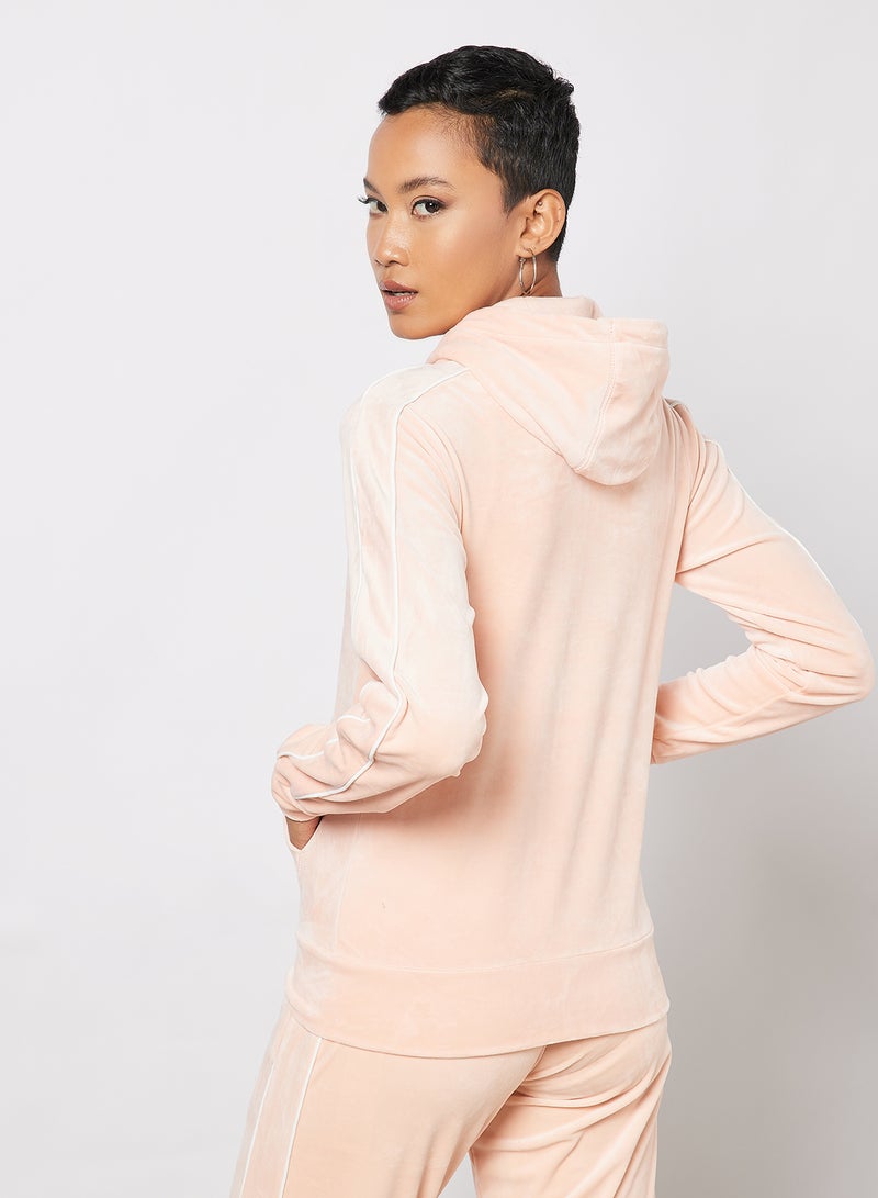 Russell Athletic - Logo Zip Through Hoodie Pink - Image 1