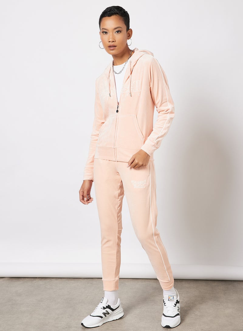 Russell Athletic - Logo Zip Through Hoodie Pink - Image 1