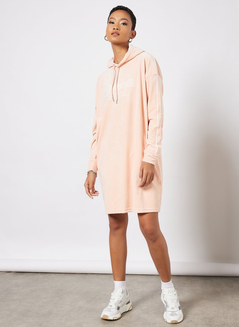 Logo Hooded Dress Pink - v1643792234/N51021908V_1