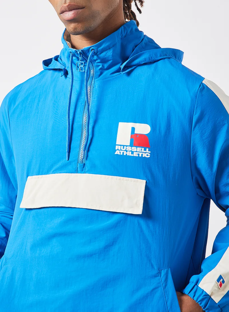 Russell Athletic Leon Hooded Windbreaker Blue
